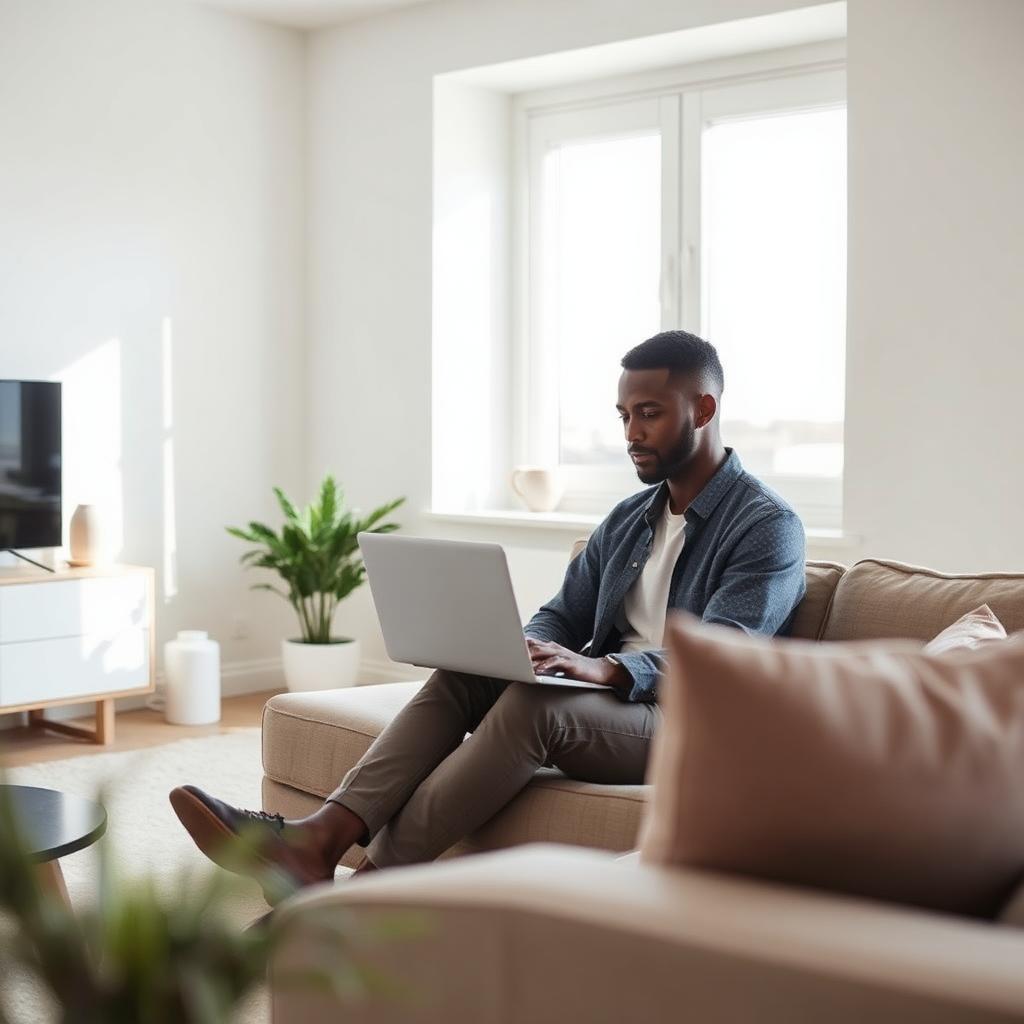 Professional working remotely